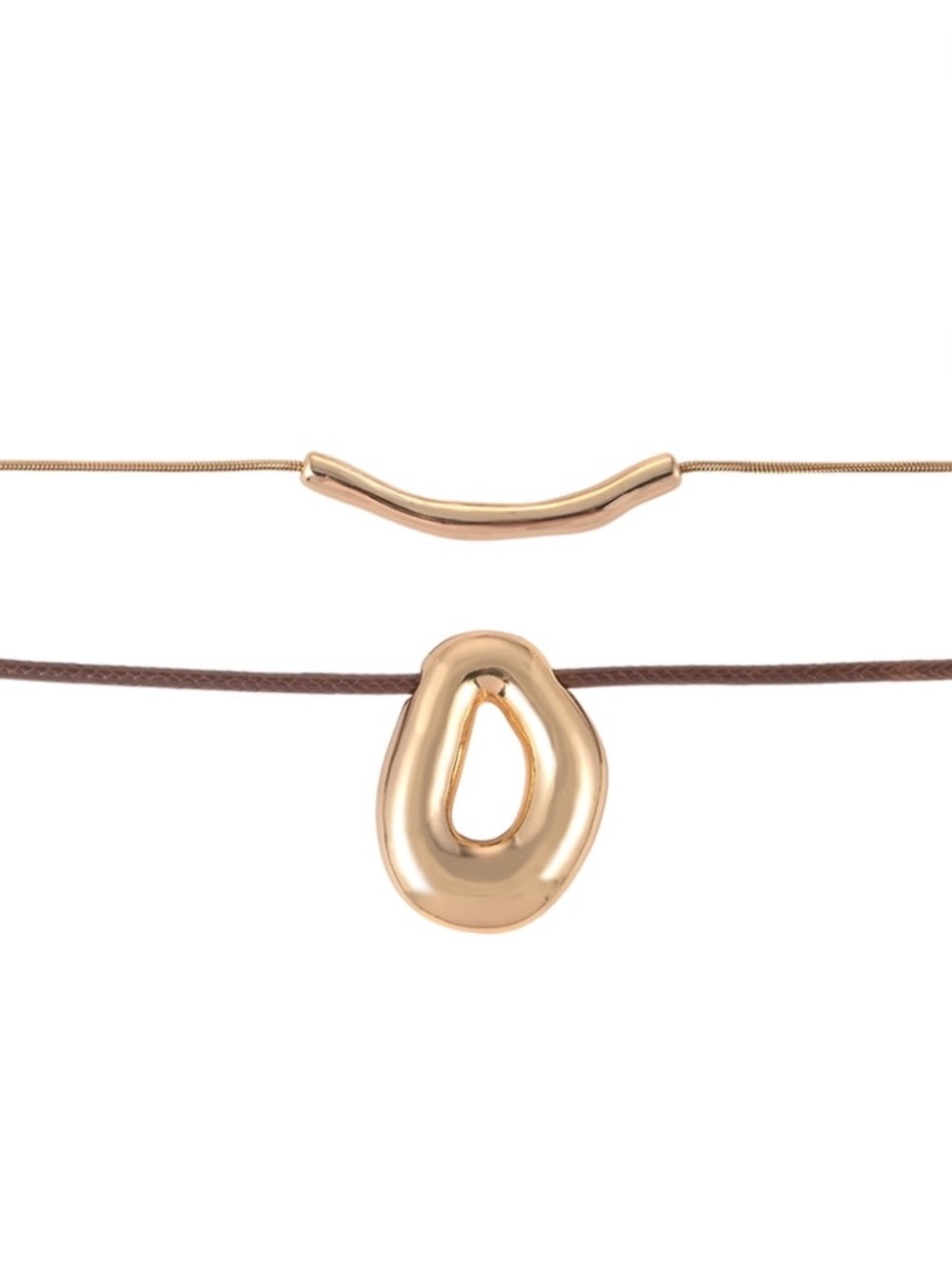 Gold Pendant Necklace Set - Picture 3 of 4